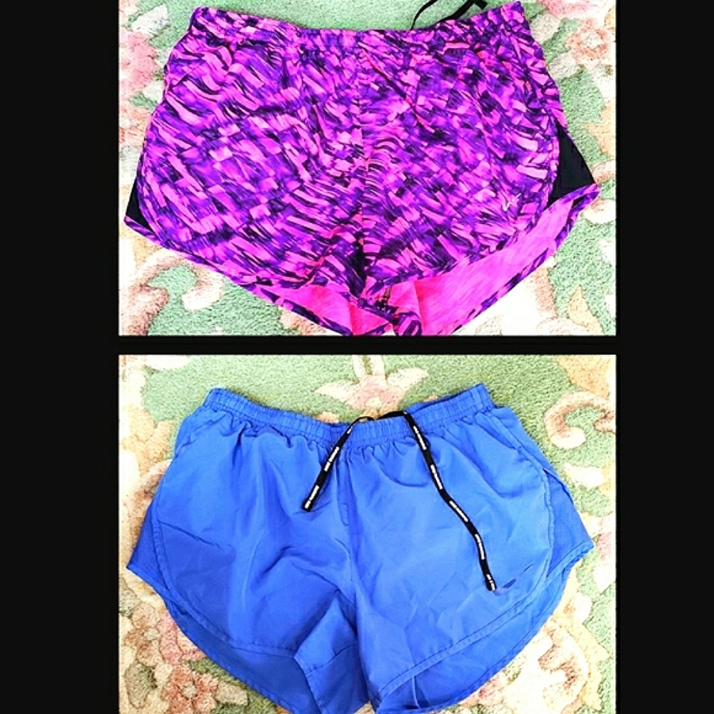 2 EUC Nike Women's dri fit running shorts Medium